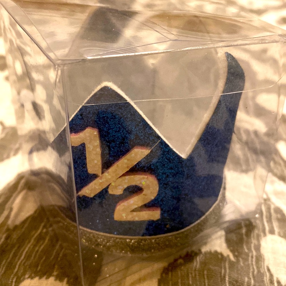 ❄️5 for $10 🏷Half 1/2 Birthday Crown Blue, White, & Silver (New In Box/no tags)